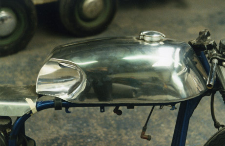 Image of a motorcyle custom petrol tank