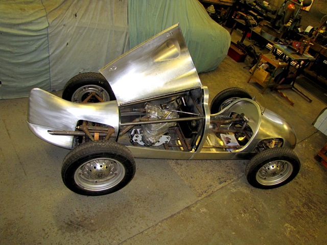 Image of a Terigy racing car.  One of a kind.