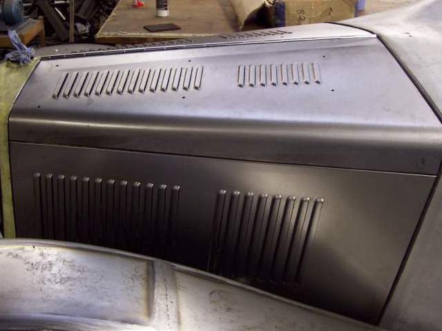 Image of bonnet louvres that HMSMW made the tooling to complete